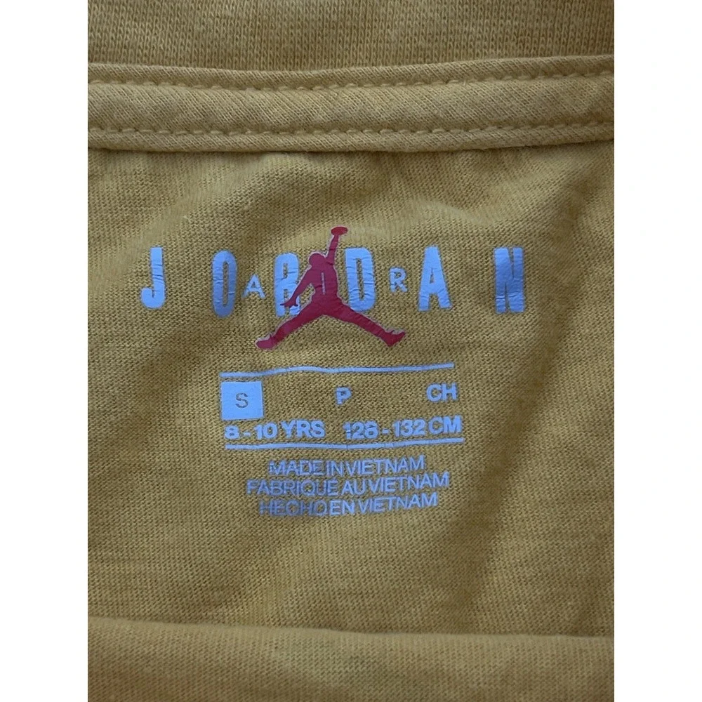 Air Jordan Boys Tee Size Small 8-10 Years Old‎ T Shirt Yellow